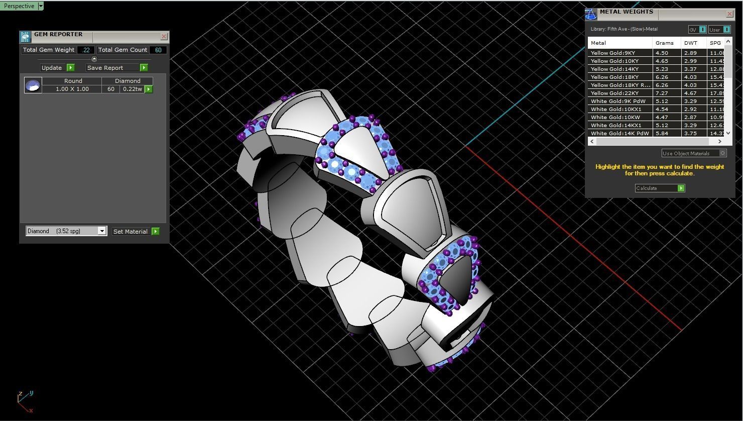 Enamel Serpenti collection ring with gems model 895 3D print model_4