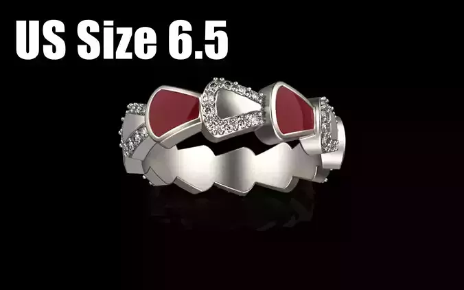 Enamel Serpenti collection ring with gems model 895 3D print model Enamel Serpenti collection ring with gems model 895 3D print model