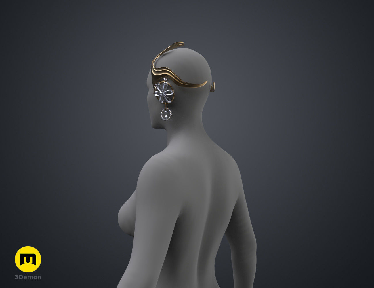 Garsa Fwips Headpiece - Star Wars Book of Boba Fett 3D print model_24