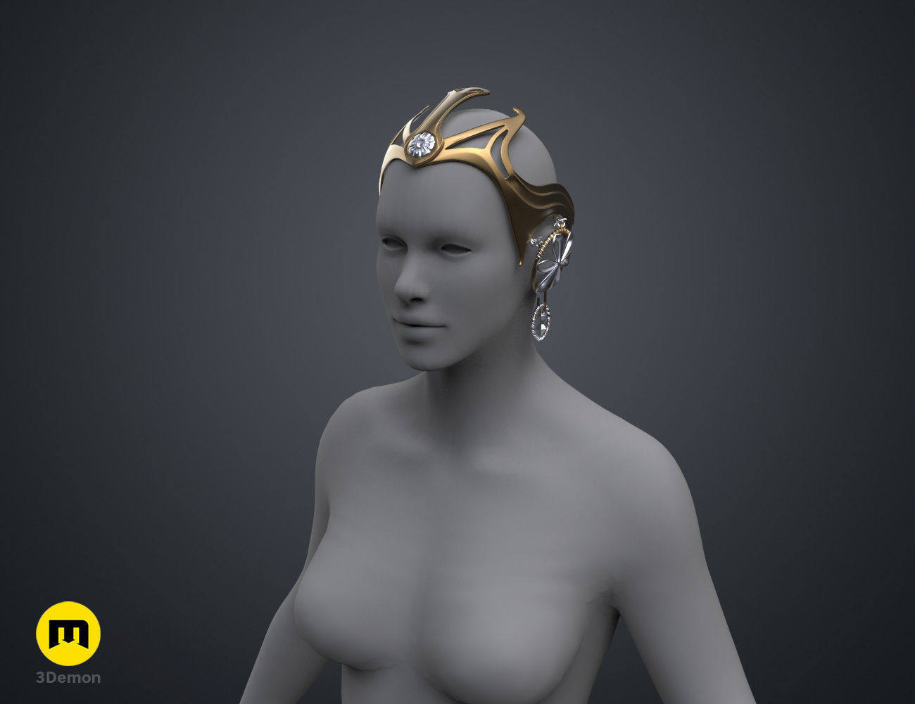 Garsa Fwips Headpiece - Star Wars Book of Boba Fett 3D print model_1