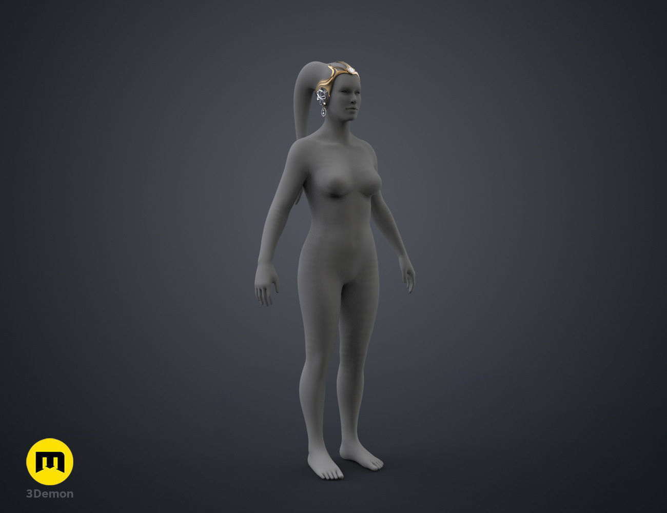 Garsa Fwips Headpiece - Star Wars Book of Boba Fett 3D print model_31