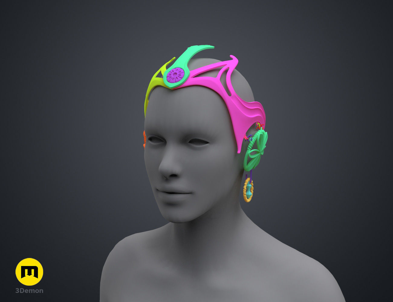 Garsa Fwips Headpiece - Star Wars Book of Boba Fett 3D print model_9