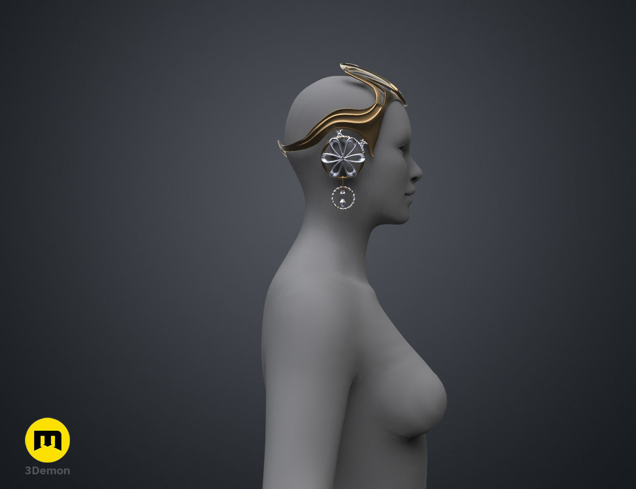 Garsa Fwips Headpiece - Star Wars Book of Boba Fett 3D print model_26