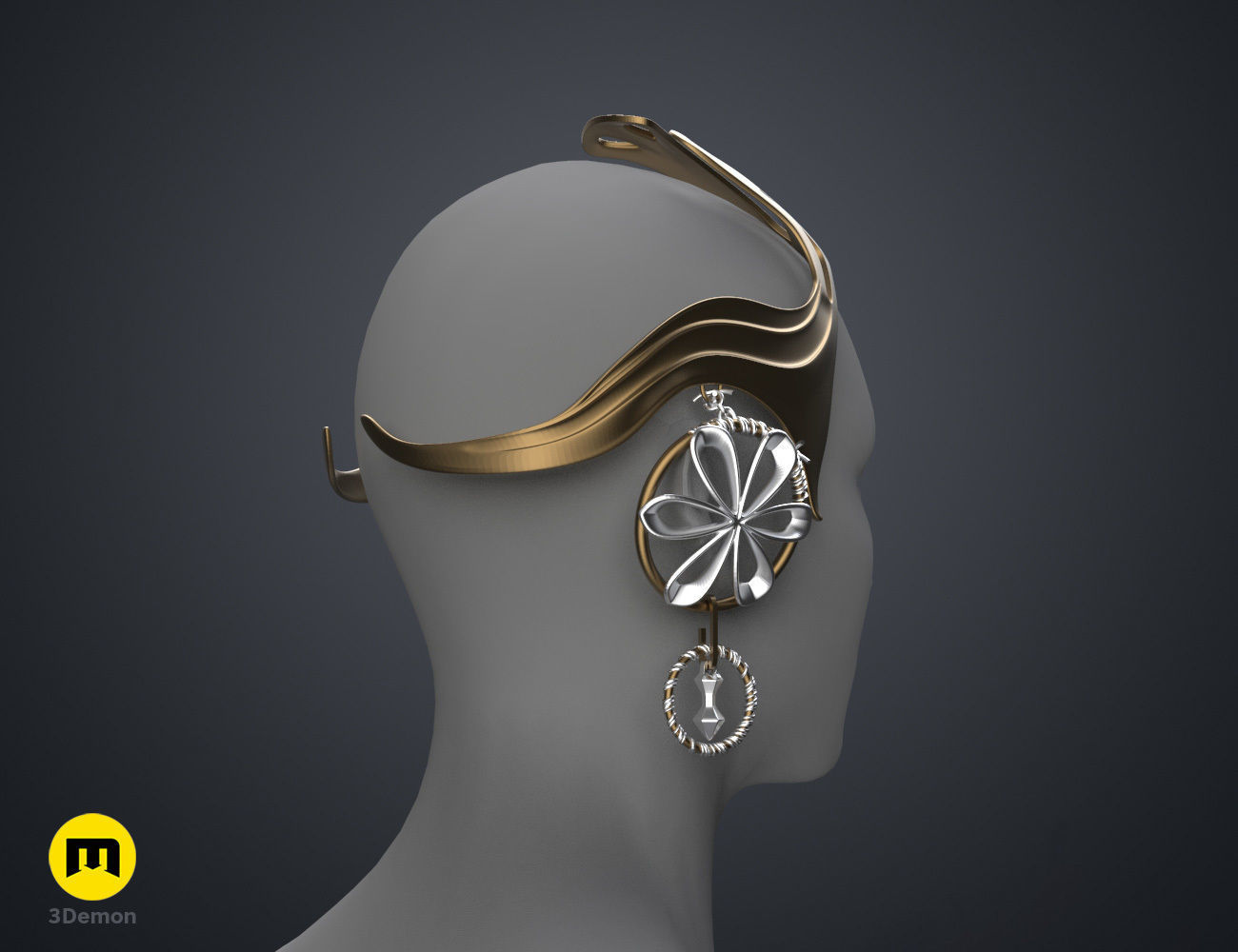 Garsa Fwips Headpiece - Star Wars Book of Boba Fett 3D print model_18