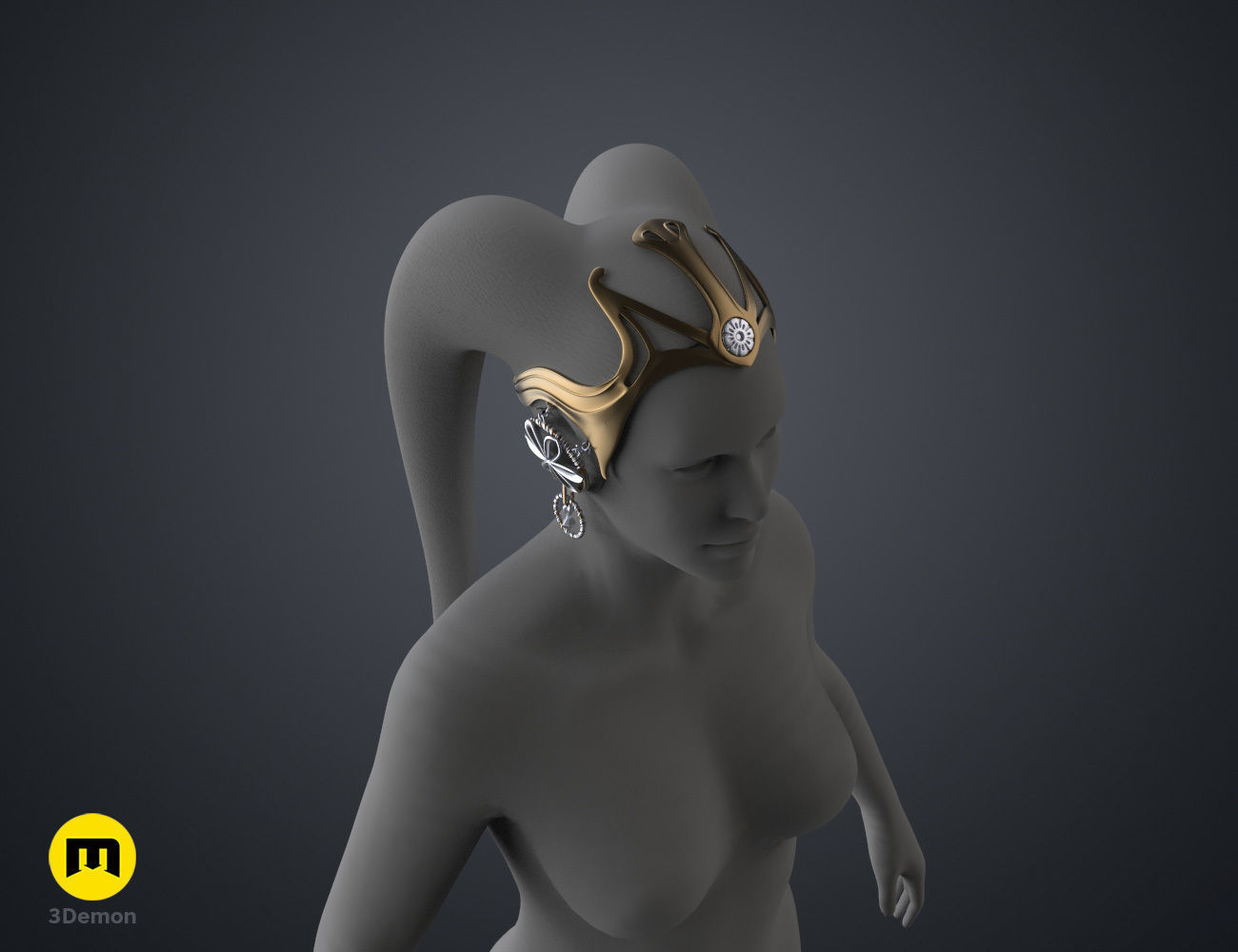 Garsa Fwips Headpiece - Star Wars Book of Boba Fett 3D print model_29