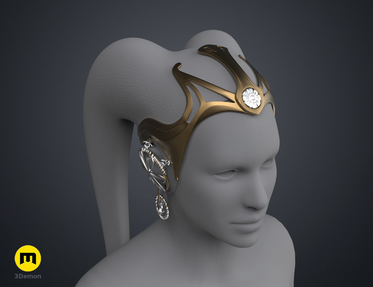 Garsa Fwips Headpiece - Star Wars Book of Boba Fett 3D print model_19