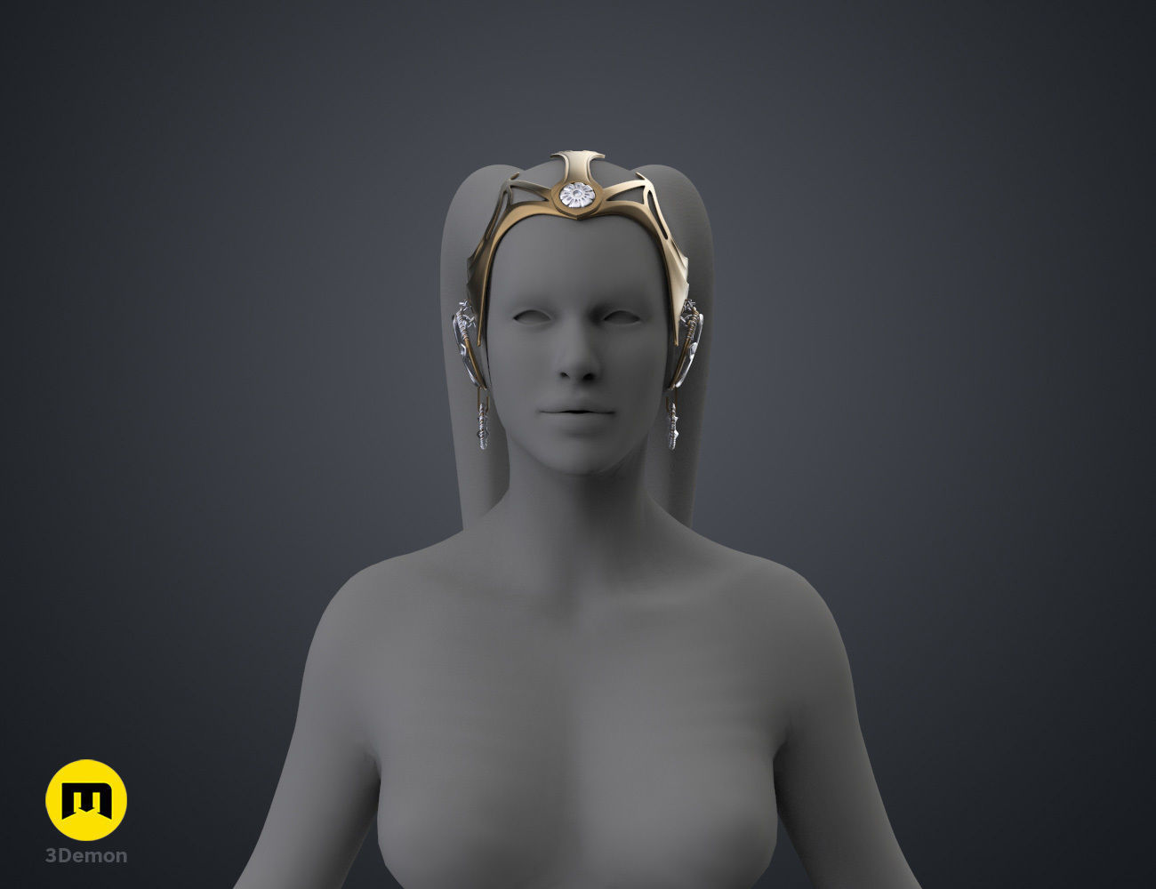 Garsa Fwips Headpiece - Star Wars Book of Boba Fett 3D print model_2