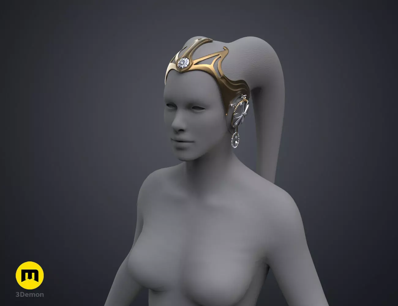 Garsa Fwips Headpiece - Star Wars Book of Boba Fett 3D print model_0