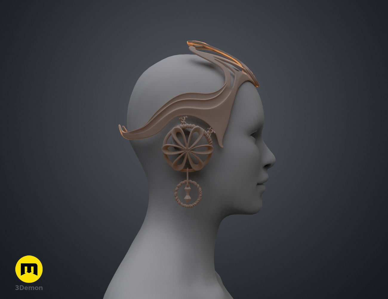 Garsa Fwips Headpiece - Star Wars Book of Boba Fett 3D print model_16