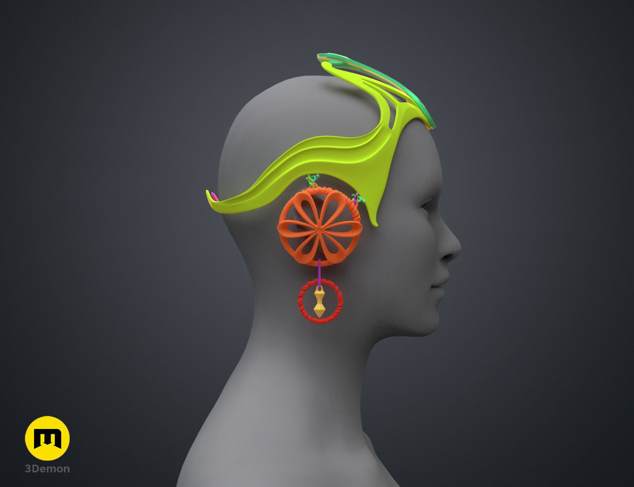 Garsa Fwips Headpiece - Star Wars Book of Boba Fett 3D print model_8