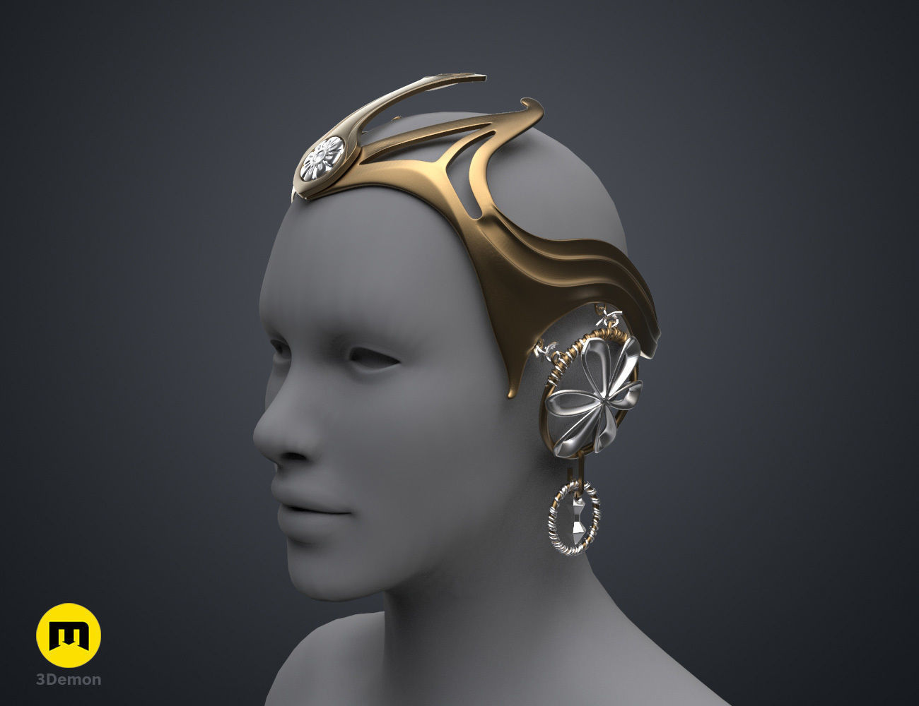 Garsa Fwips Headpiece - Star Wars Book of Boba Fett 3D print model_33