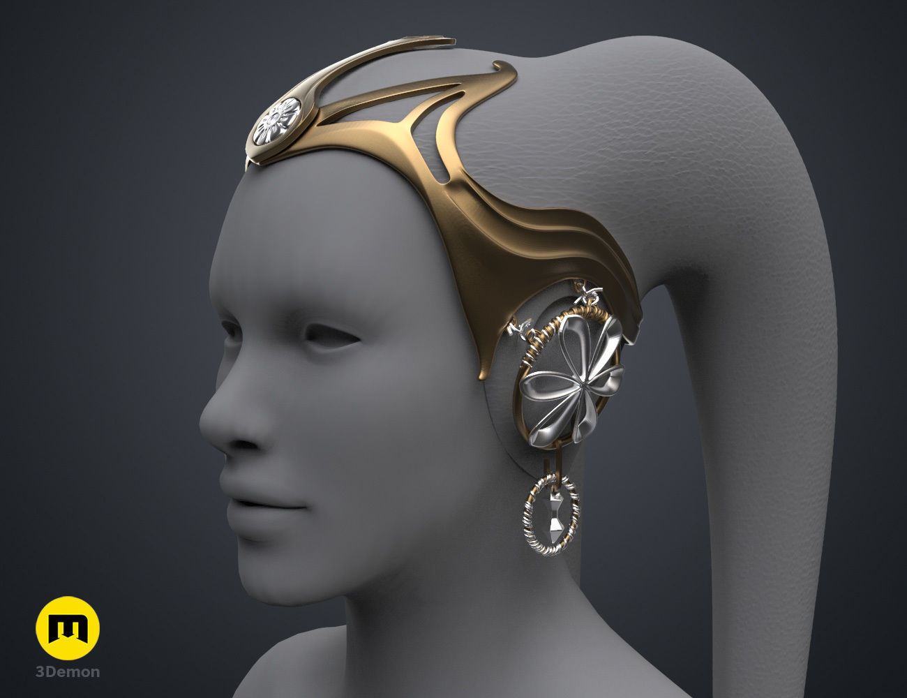 Garsa Fwips Headpiece - Star Wars Book of Boba Fett 3D print model_32
