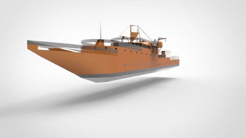 research ship type Y 3D model_3