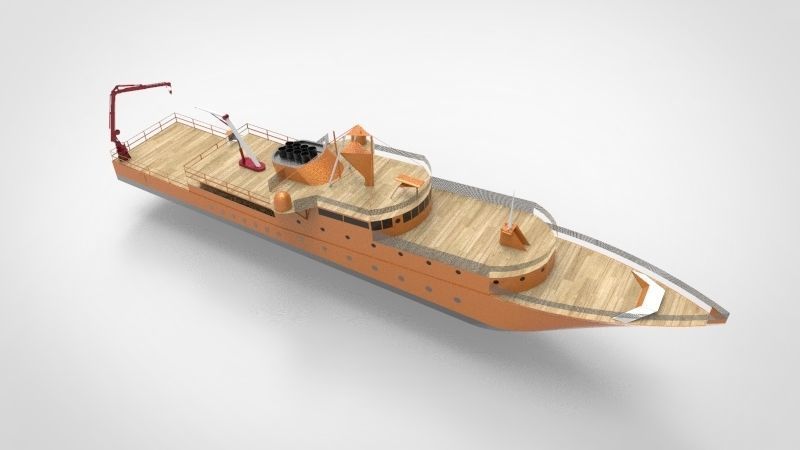 research ship type Y 3D model_4