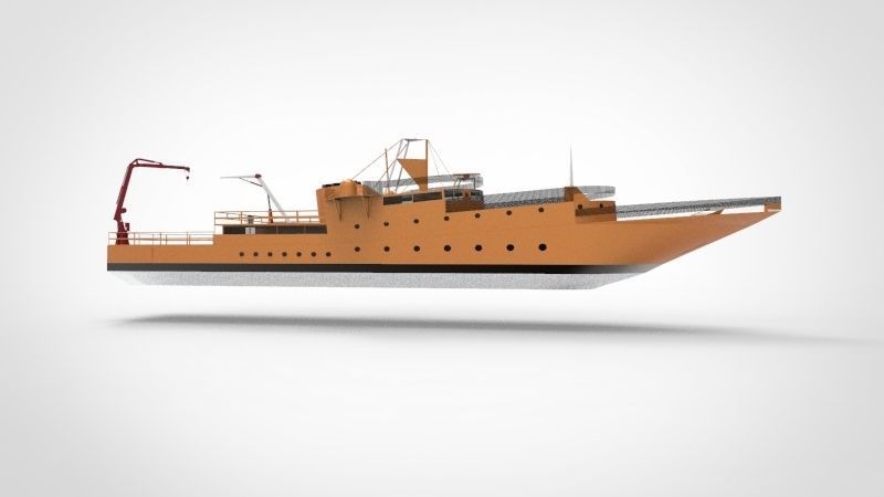 research ship type Y 3D model_2