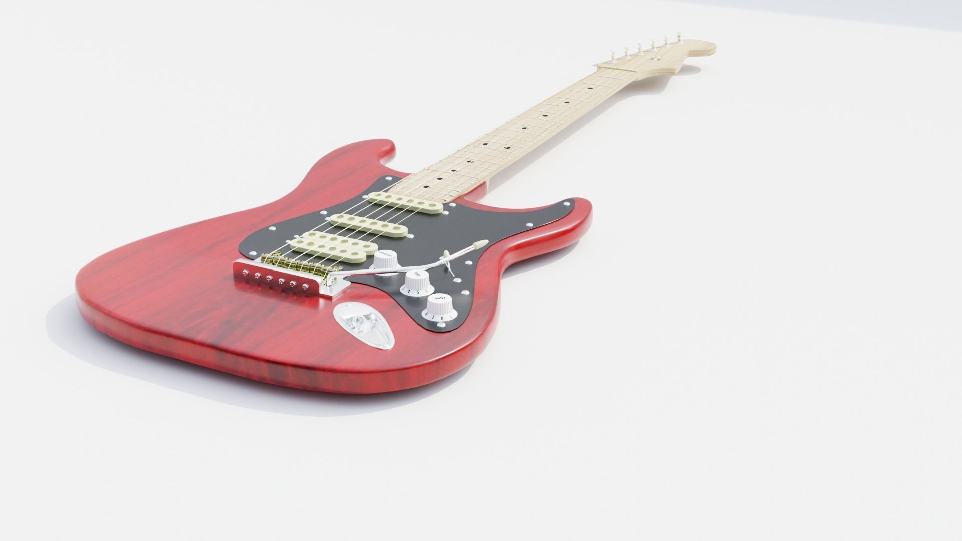 Electric guitar 3D model_1