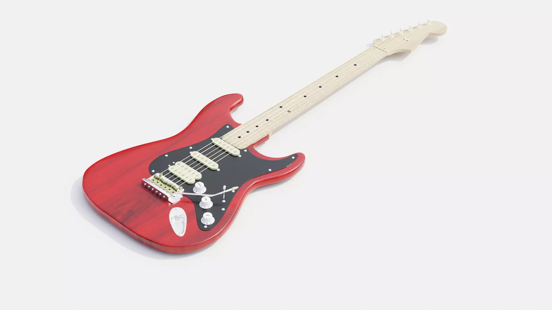 Electric guitar 3D model_0