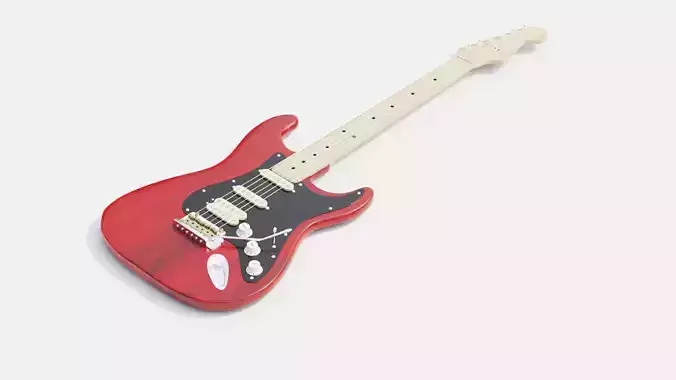 Electric guitar 3D model