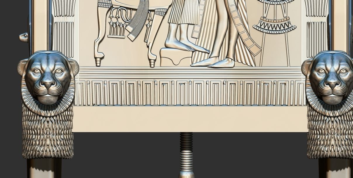 Tutankhamun Golden Throne Chair 3d printable model 3D print model_9
