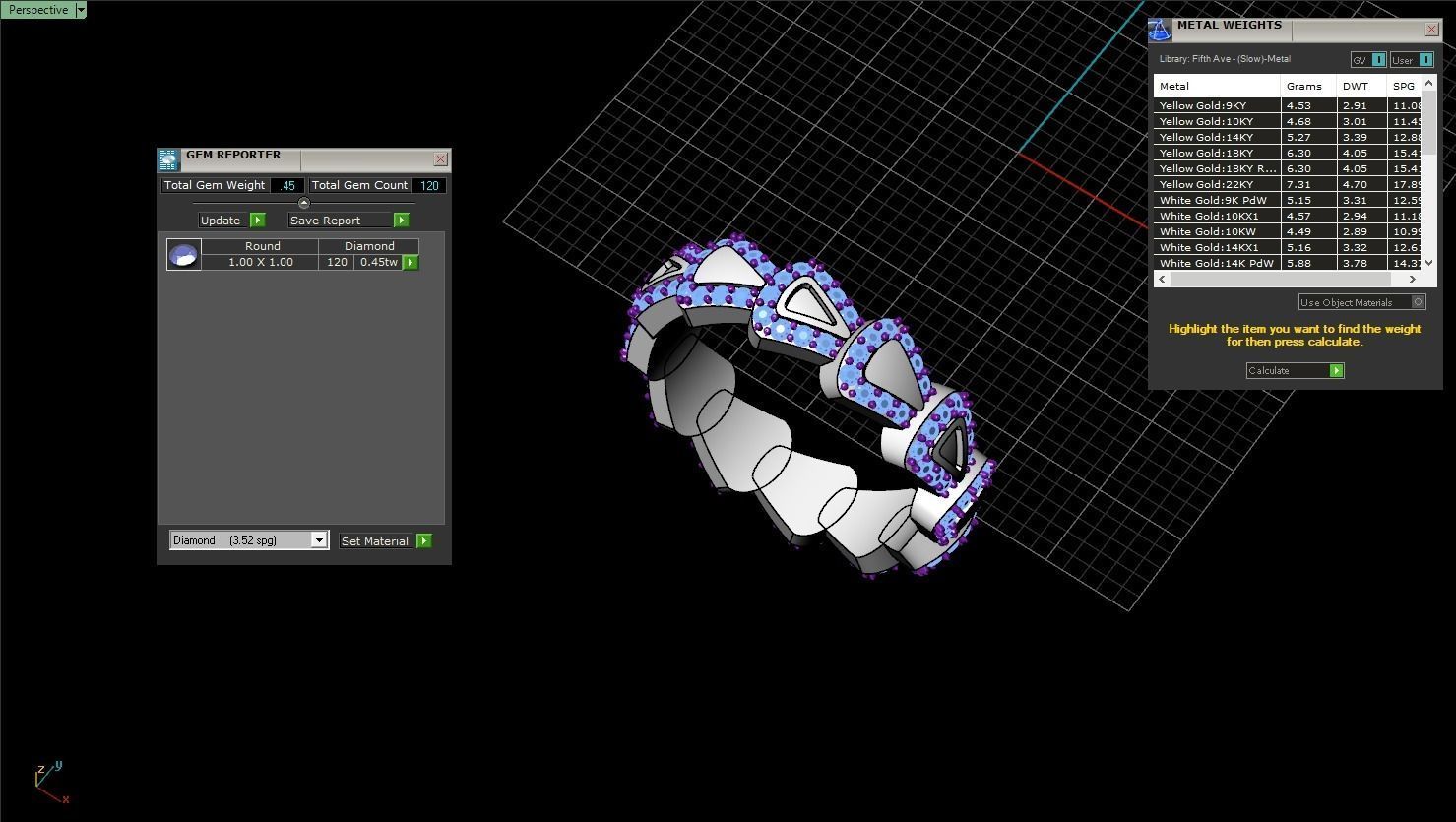 Enamel Serpenti collection ring with gems model 894 3D print model_4