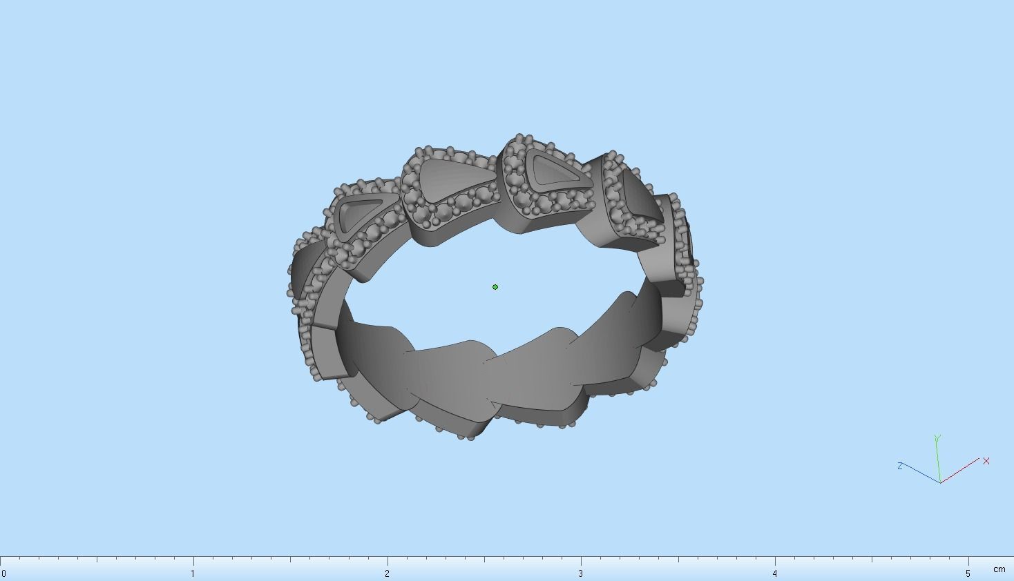 Enamel Serpenti collection ring with gems model 894 3D print model_11