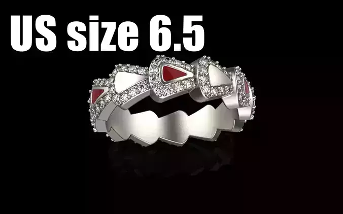 Enamel Serpenti collection ring with gems model 894 3D print model Enamel Serpenti collection ring with gems model 894 3D print model