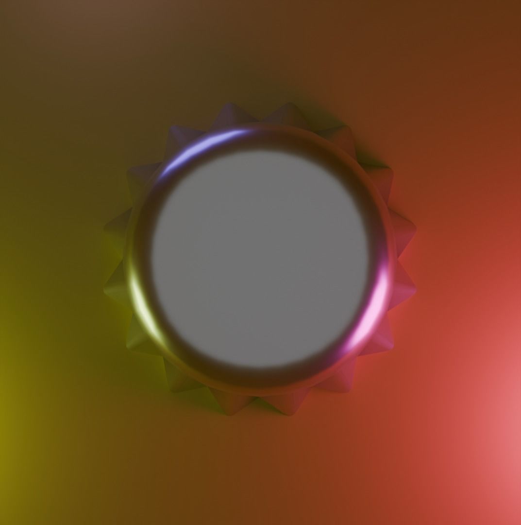 Metal Bottle Cap Low-poly 3D model_4