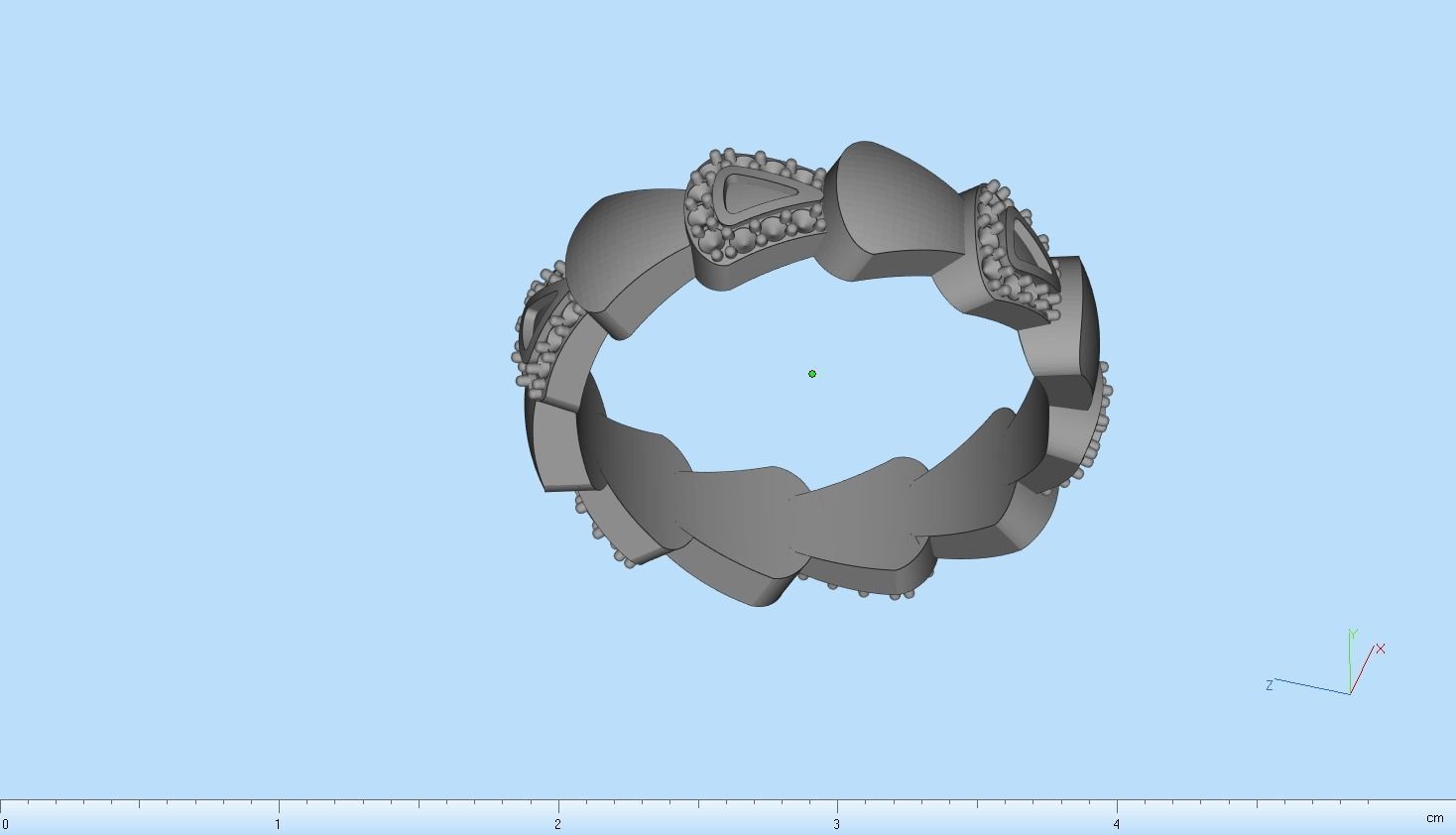 Enamel Serpenti collection ring with gems model 893 3D print model_11