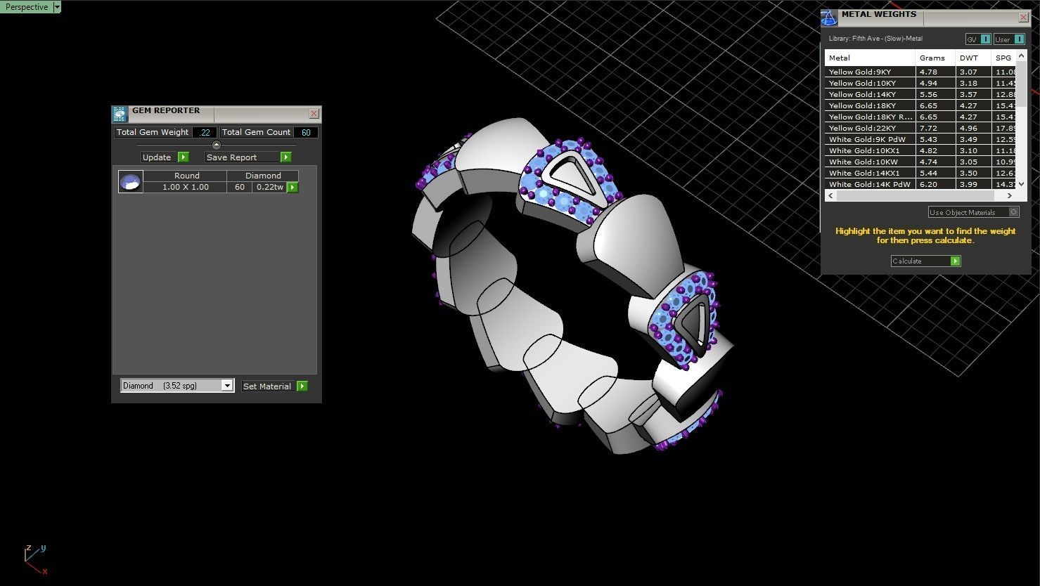 Enamel Serpenti collection ring with gems model 893 3D print model_4