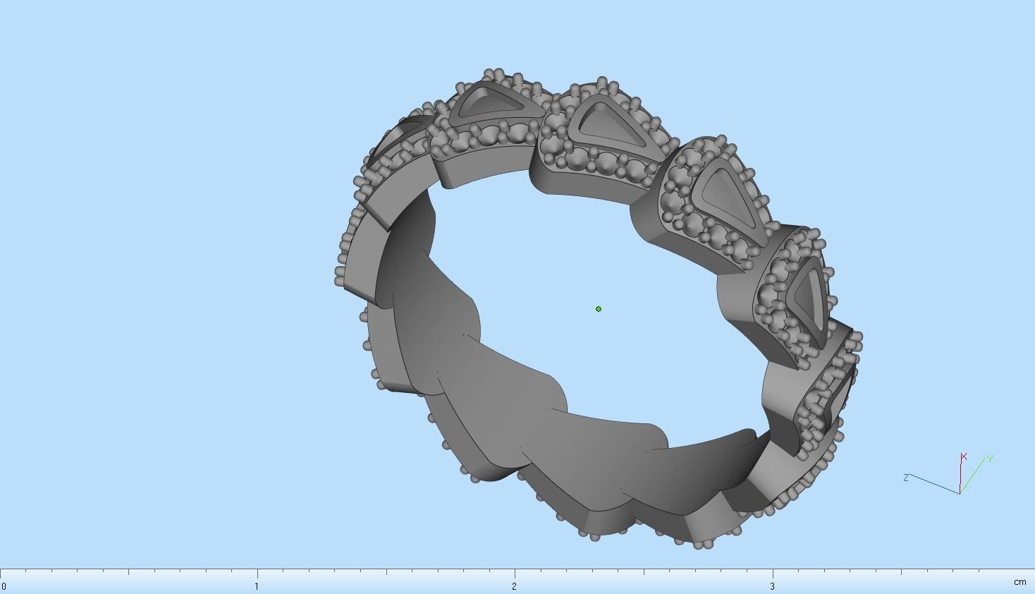 Enamel Serpenti collection ring with gems model 892 3D print model_12