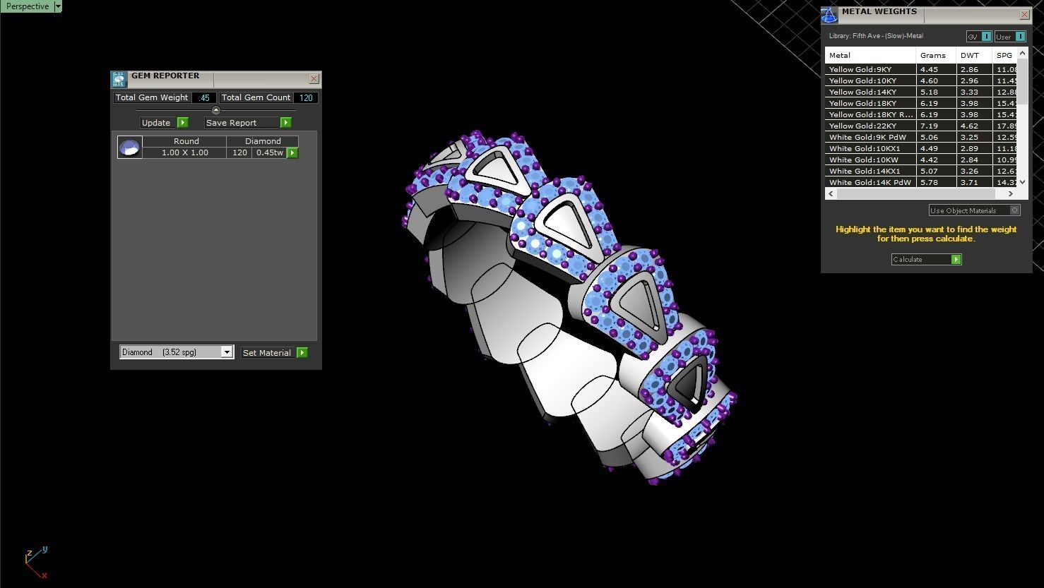 Enamel Serpenti collection ring with gems model 892 3D print model_4