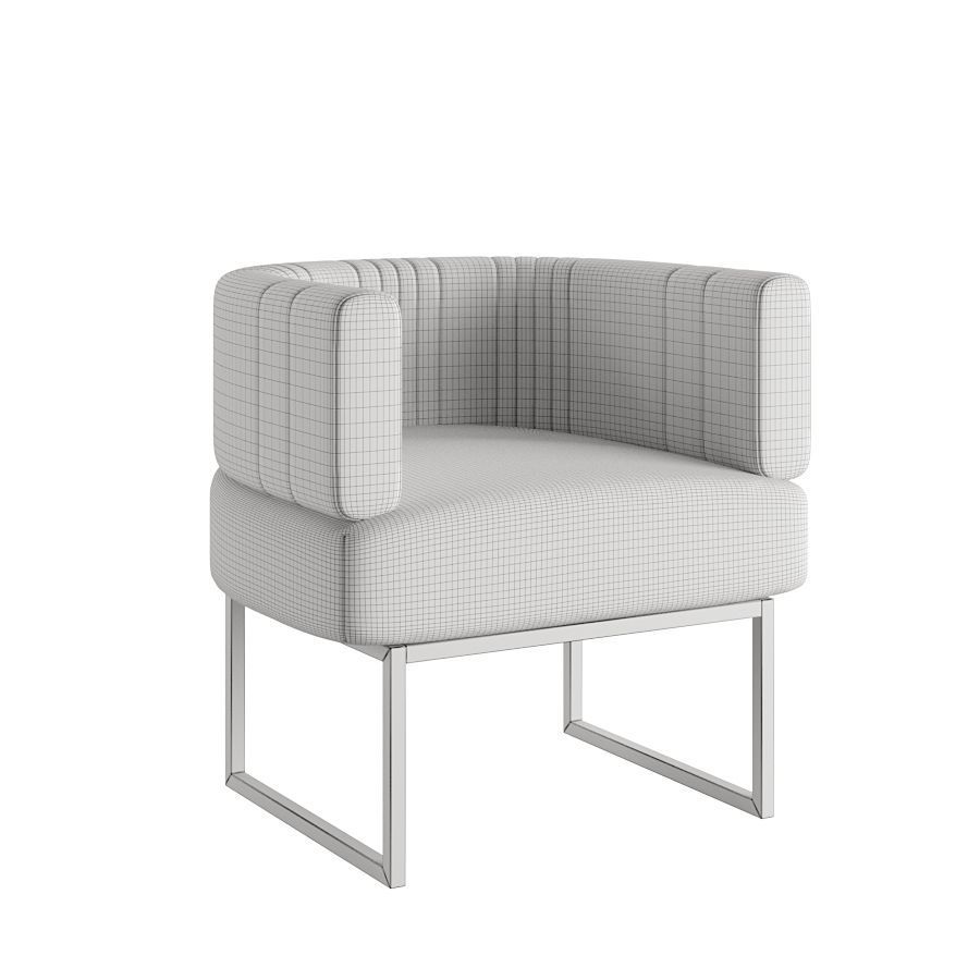 Green Armchair 3D model_10