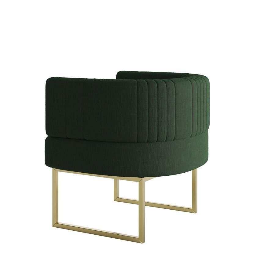 Green Armchair 3D model_5