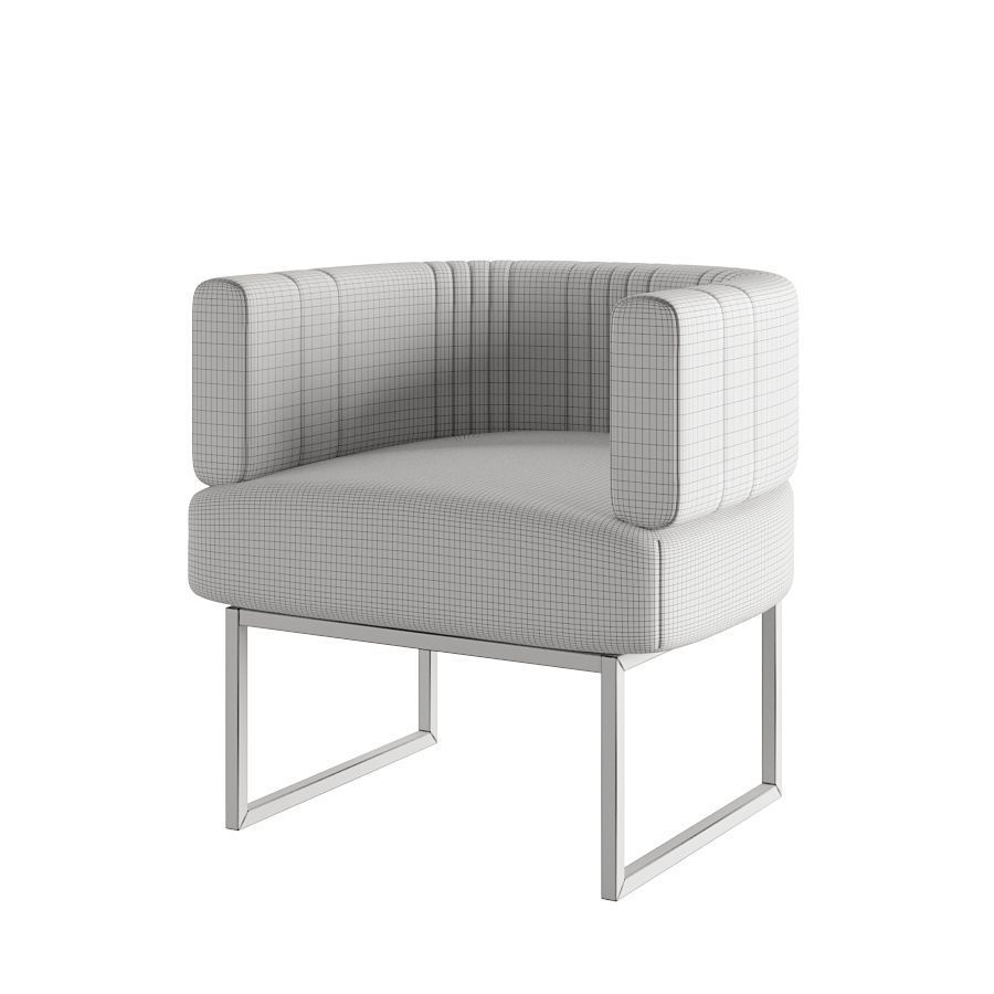 Green Armchair 3D model_8