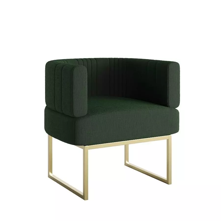 Green Armchair 3D model_0