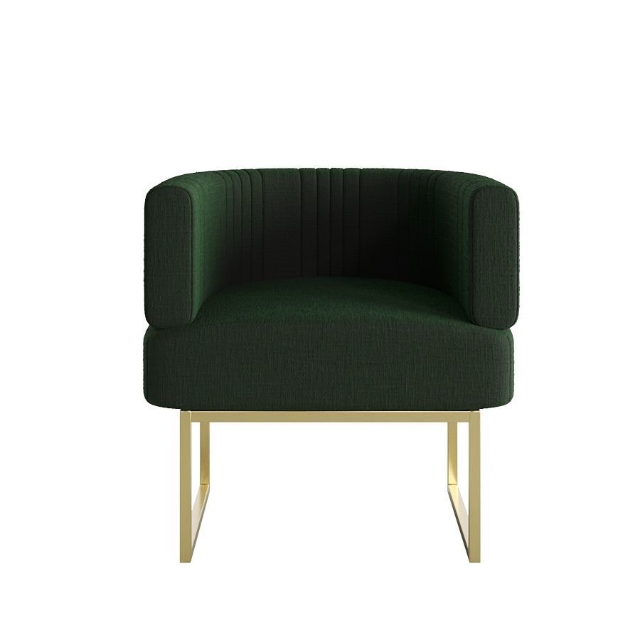 Green Armchair 3D model_1