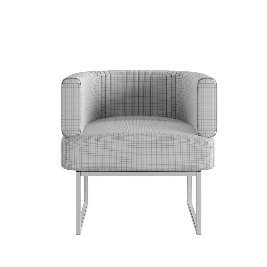 Green Armchair 3D model_9