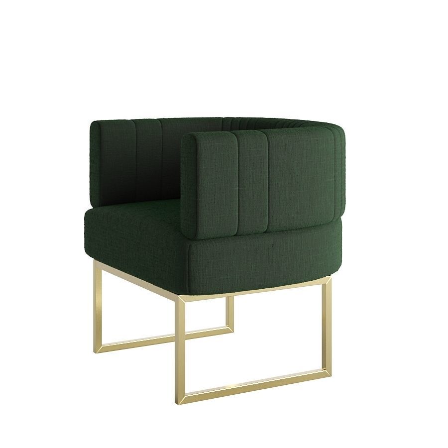 Green Armchair 3D model_3