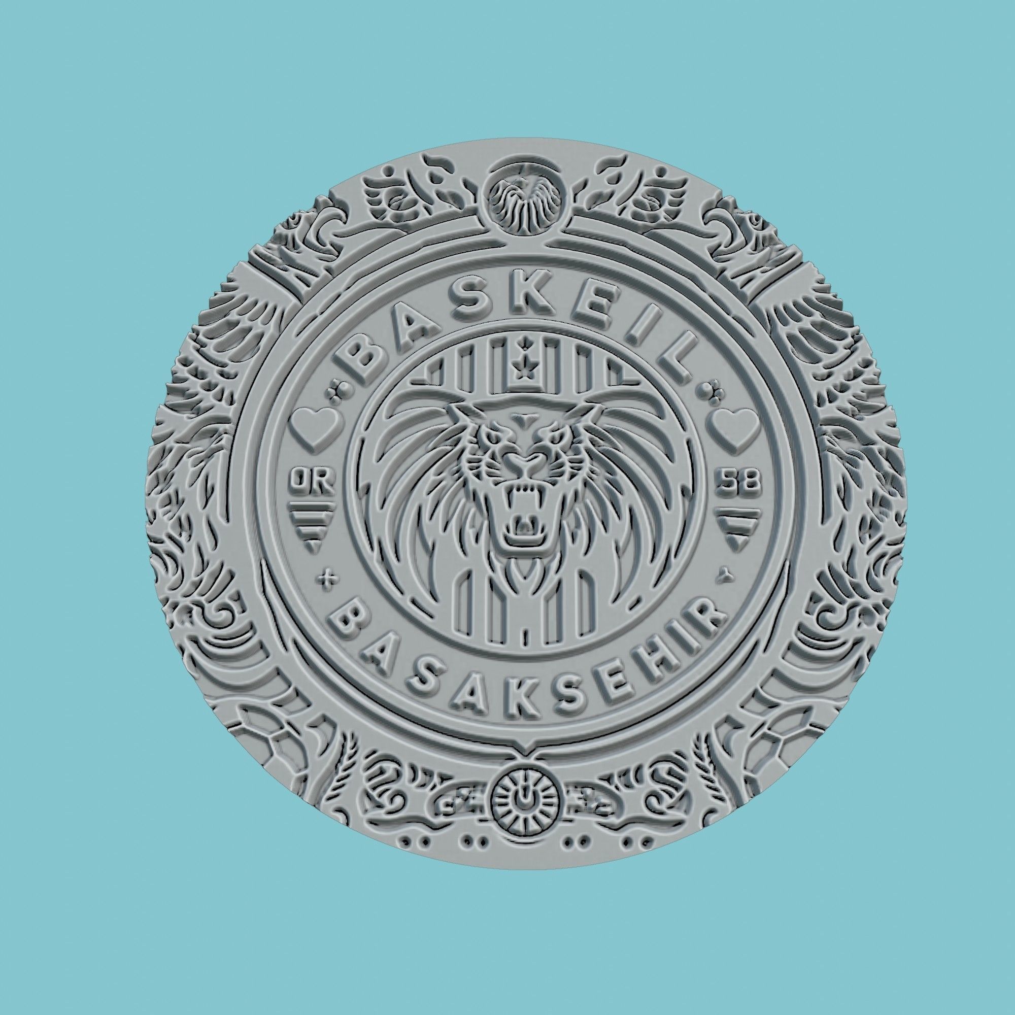 Basaksehir FK Medallion Football 3D print model_2