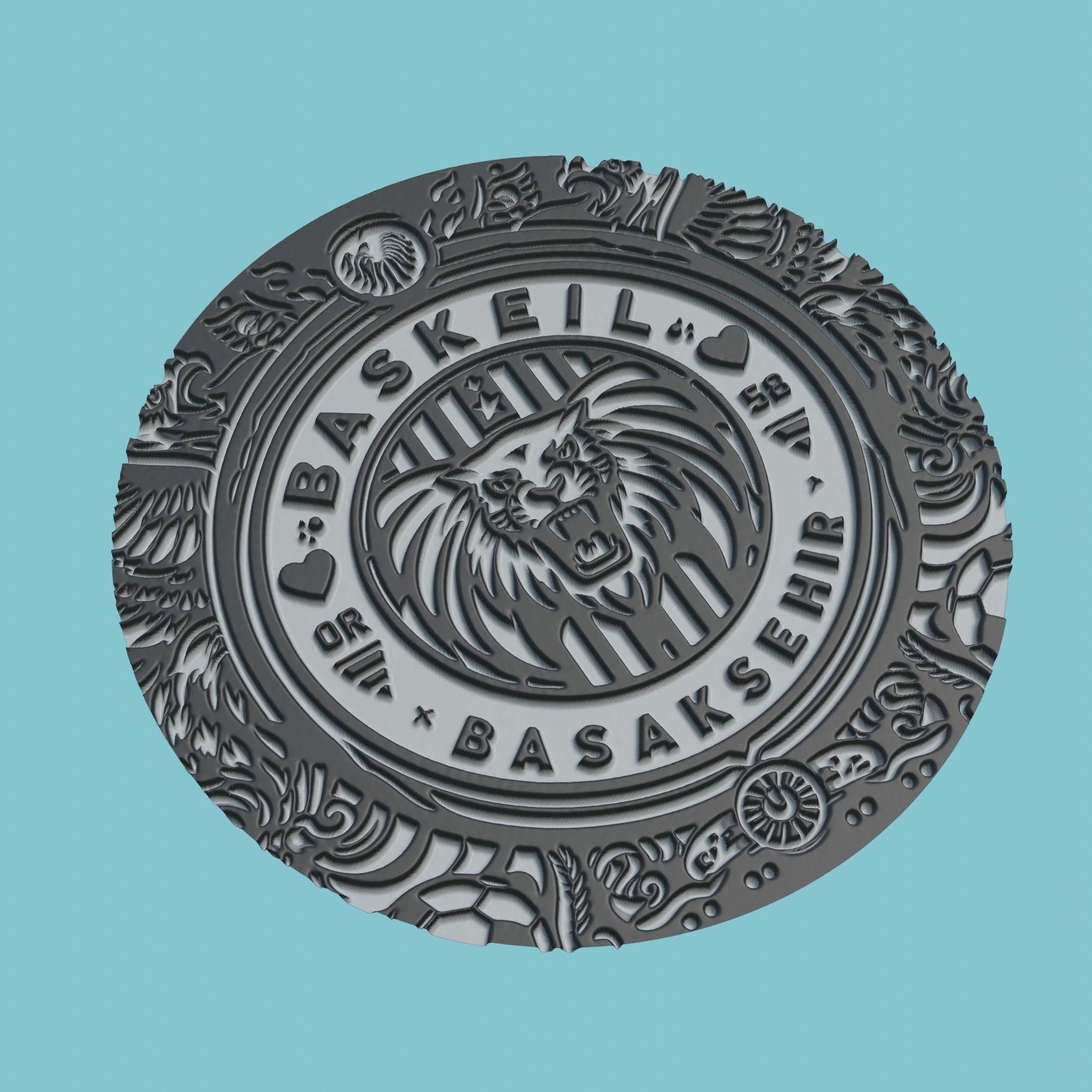 Basaksehir FK Medallion Football 3D print model_1