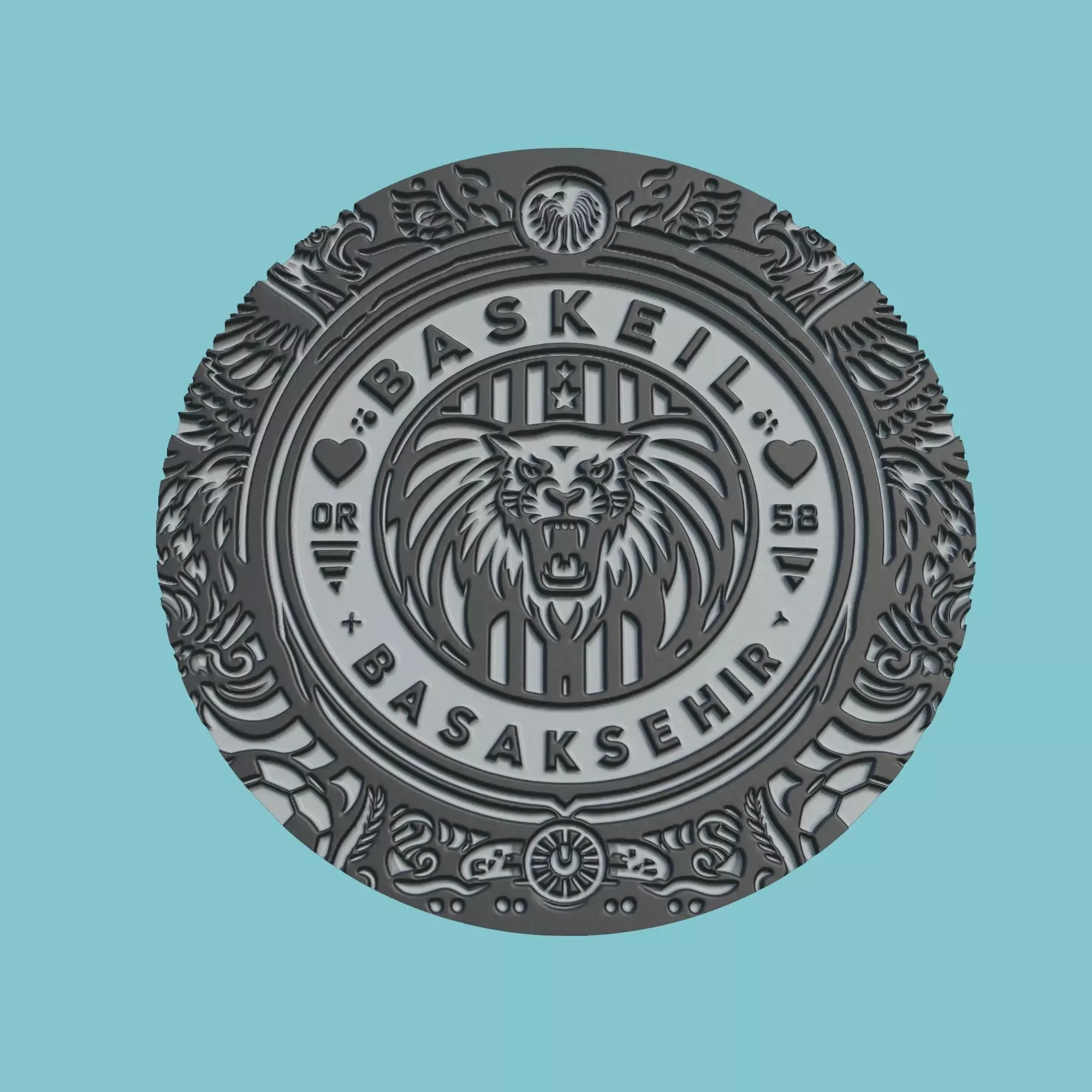 Basaksehir FK Medallion Football 3D print model_0