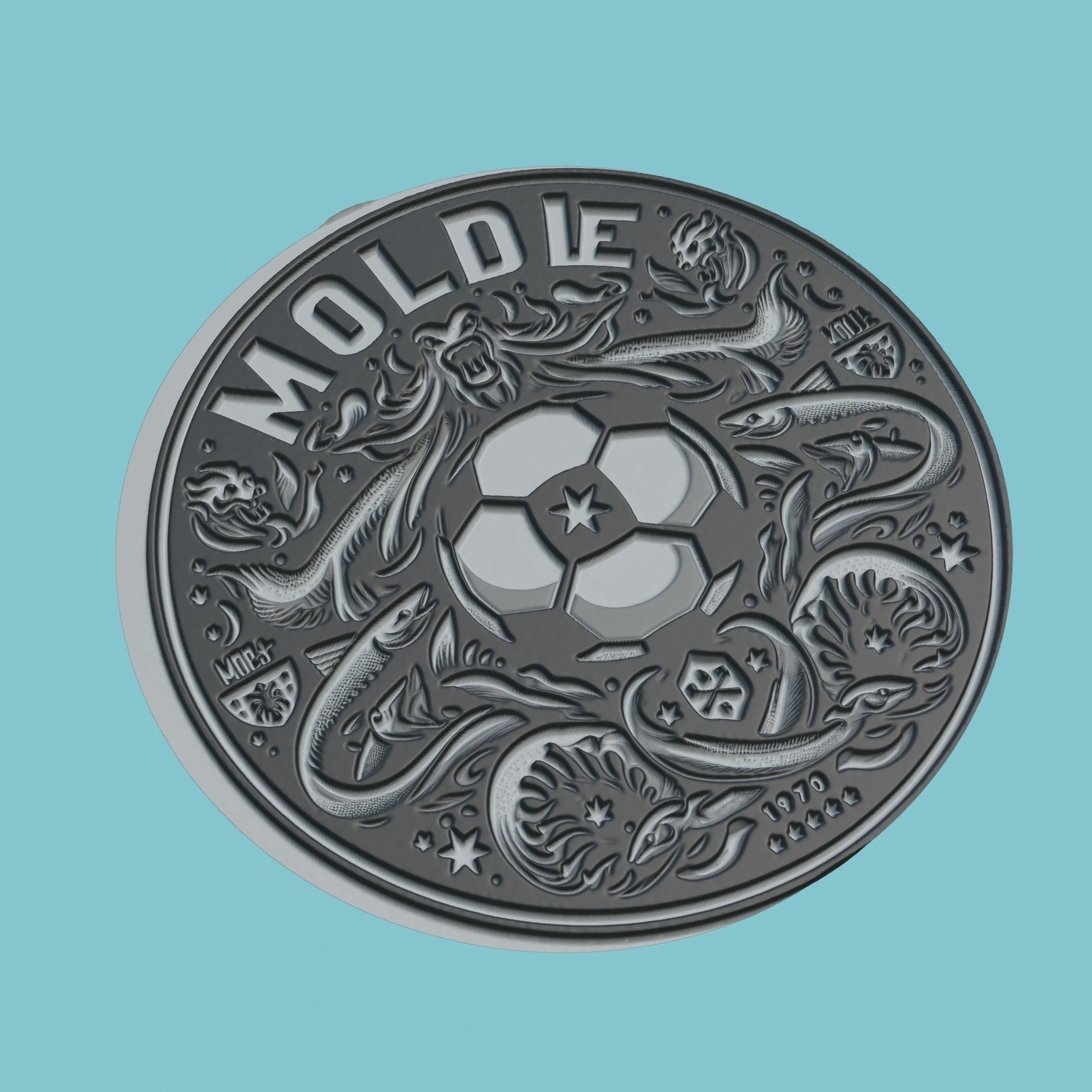 Molde FK Medallion Football 3D print model_1