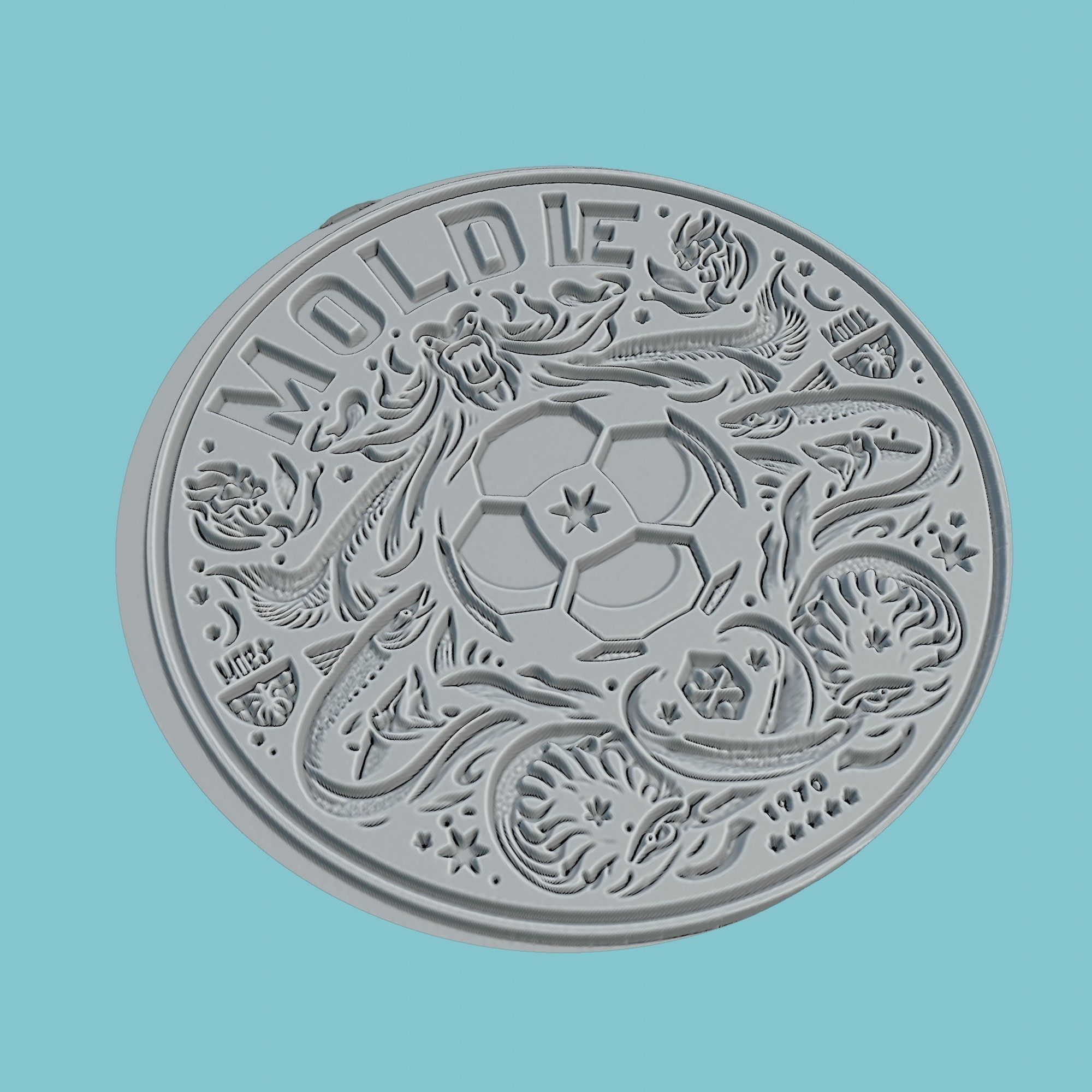Molde FK Medallion Football 3D print model_3