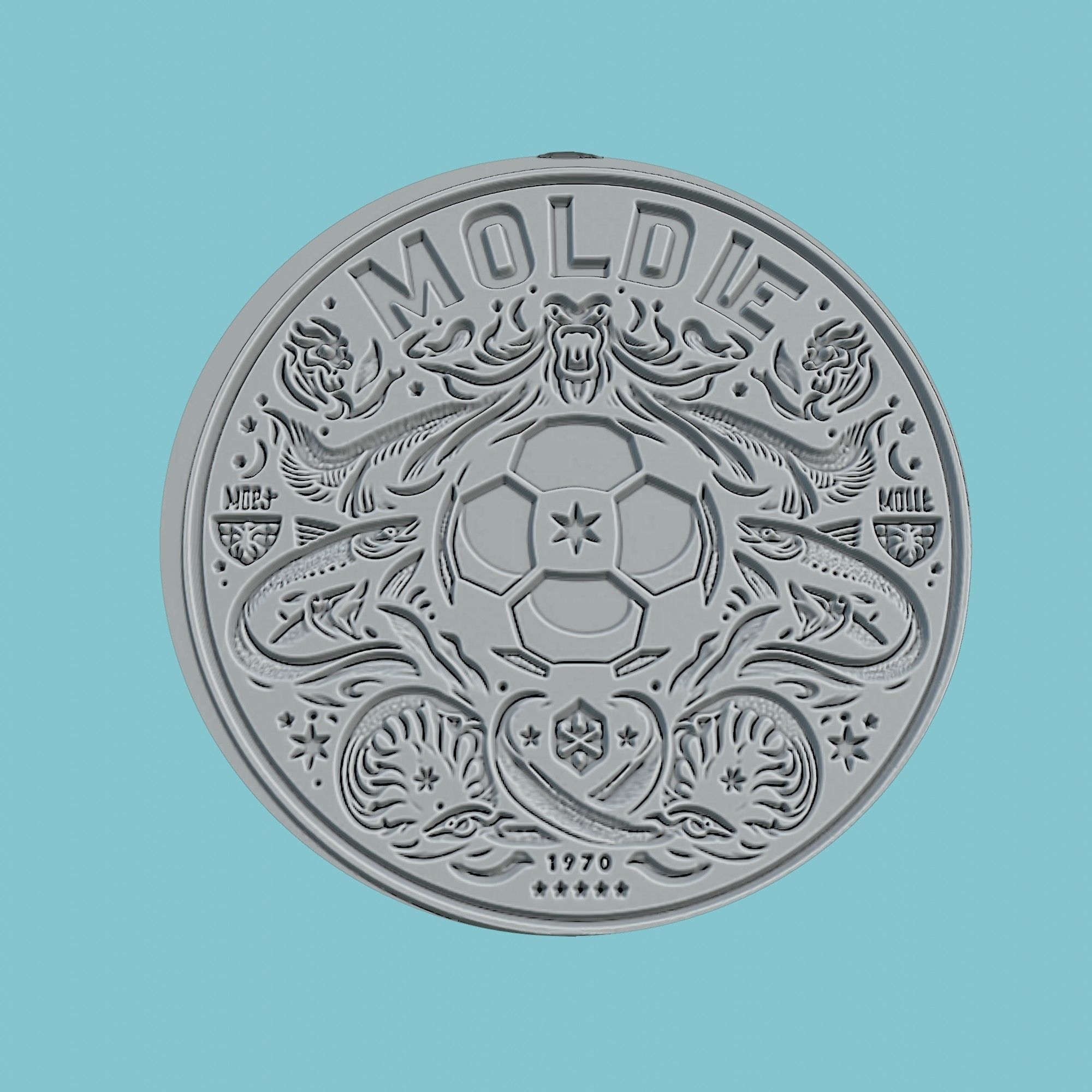 Molde FK Medallion Football 3D print model_2