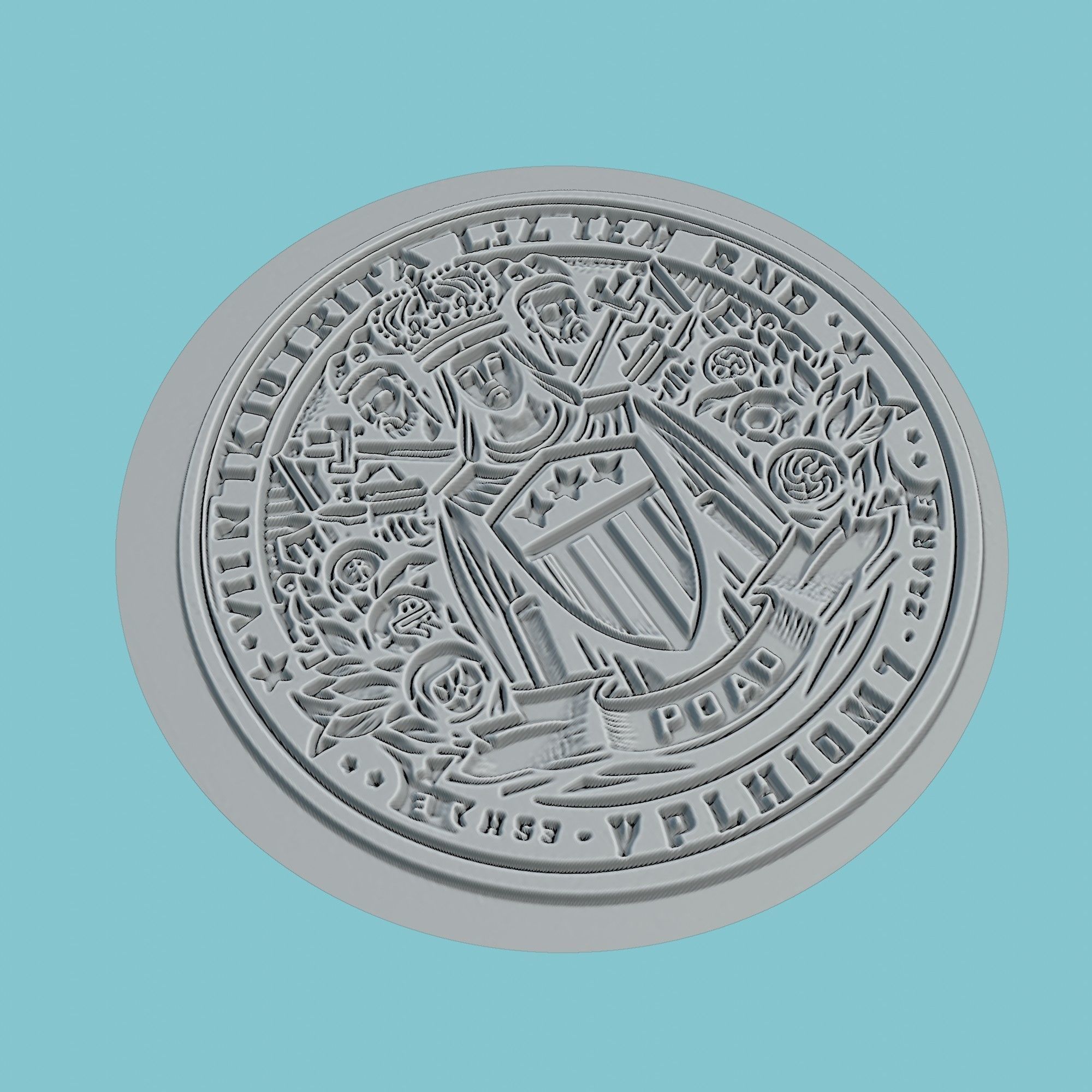 FC Viktoria Plzen Medallion Football 3D print model_3