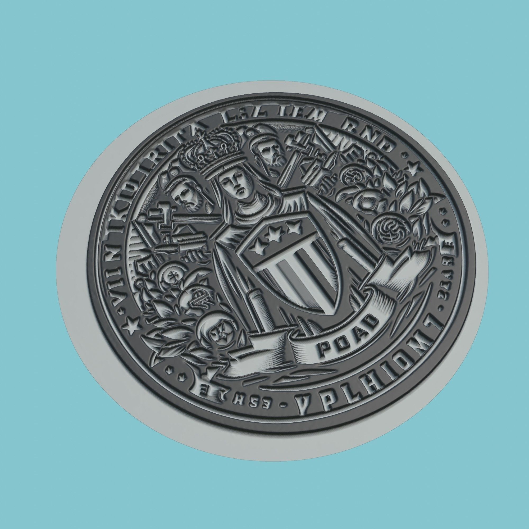FC Viktoria Plzen Medallion Football 3D print model_1