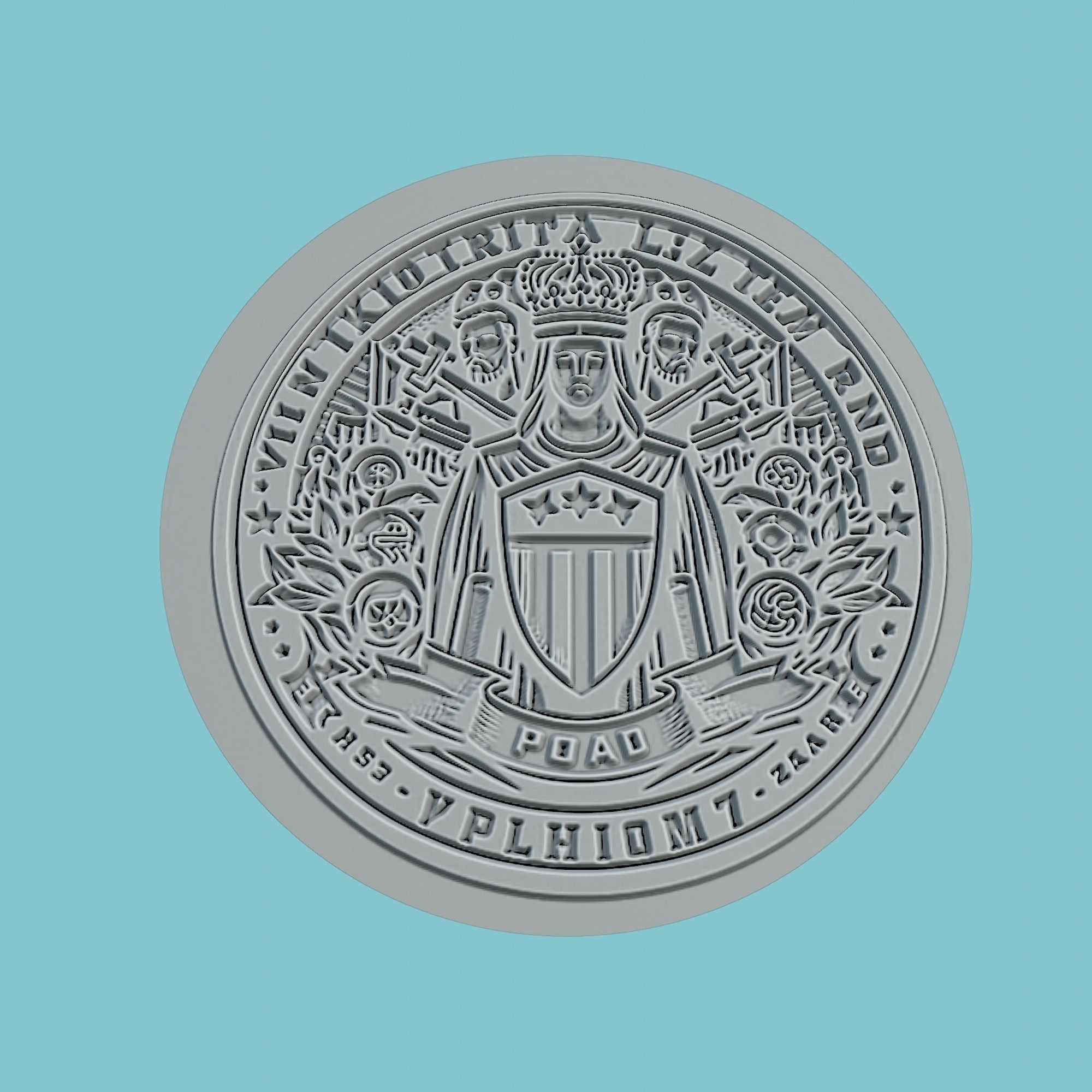 FC Viktoria Plzen Medallion Football 3D print model_2
