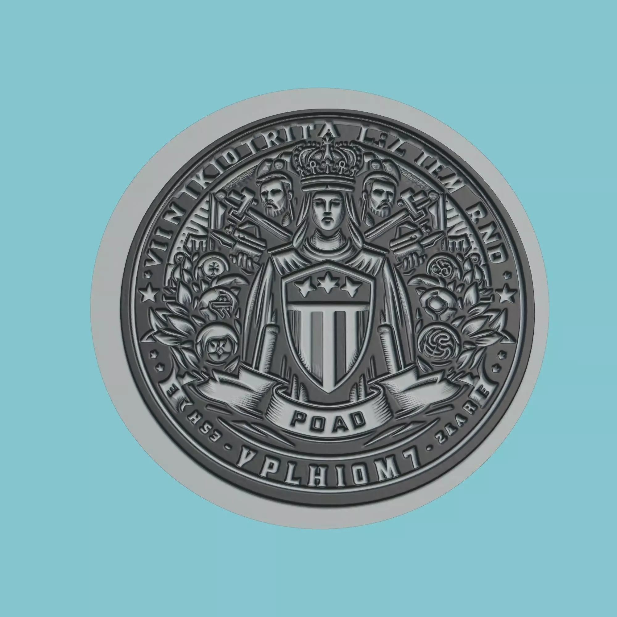 FC Viktoria Plzen Medallion Football 3D print model_0