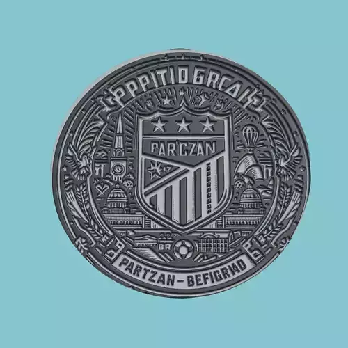 FK Partizan Belgrade Medallion Football