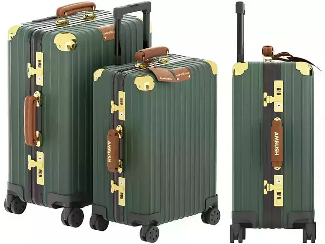 rimowa green suitcase